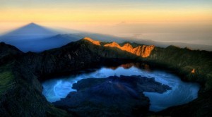 Kaldera gunung Rinjani lombok
